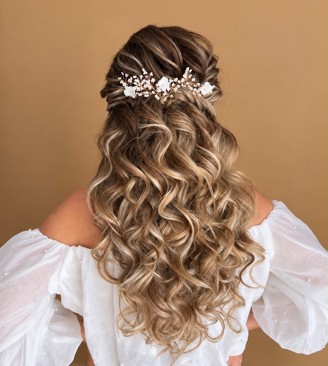 Coiffure de mariage travail de texture